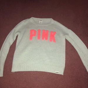 PINK knit sweater.
